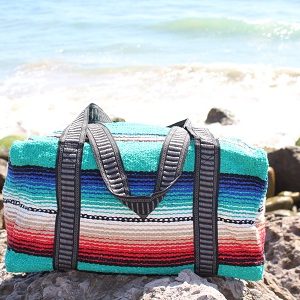 "Molokai" Island Hop Weekender Bag-Turquoise (medium)