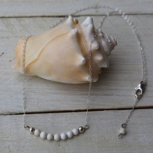 "White Sand" White Turquoise with sterling sliver