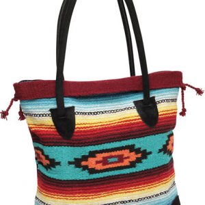"Reef" Day Trippin' Tote Bag (red top/turquoise accent)